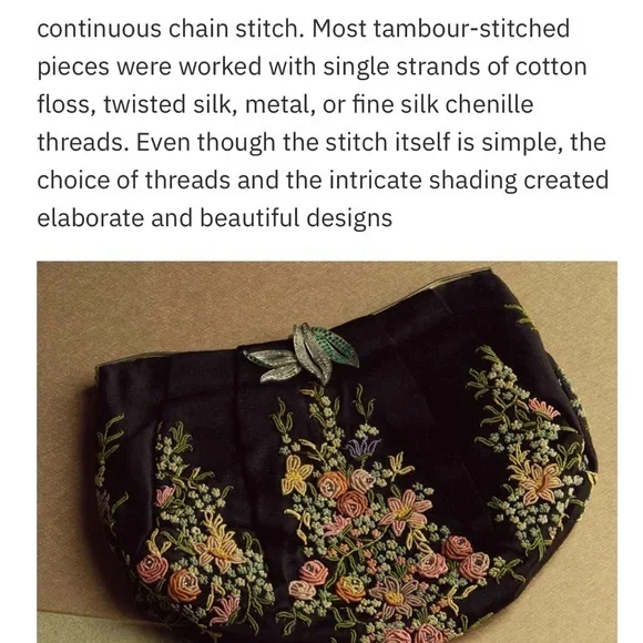 Antique French glass beaded 20s Art Deco Point de Beauvais embroidered - Picture 5 of 15